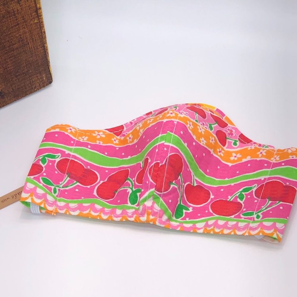 Cherry Print REUSABLE Fabric Face Mask ~NEW!